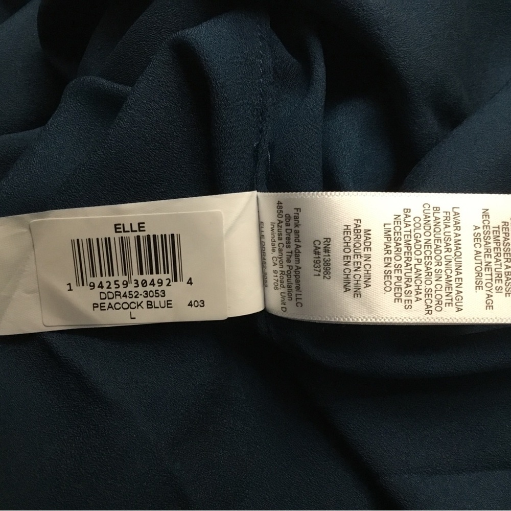 Dress the Population Blue Sheath Midi Dress Sweetheart Neckline - Picture 10 of 14
